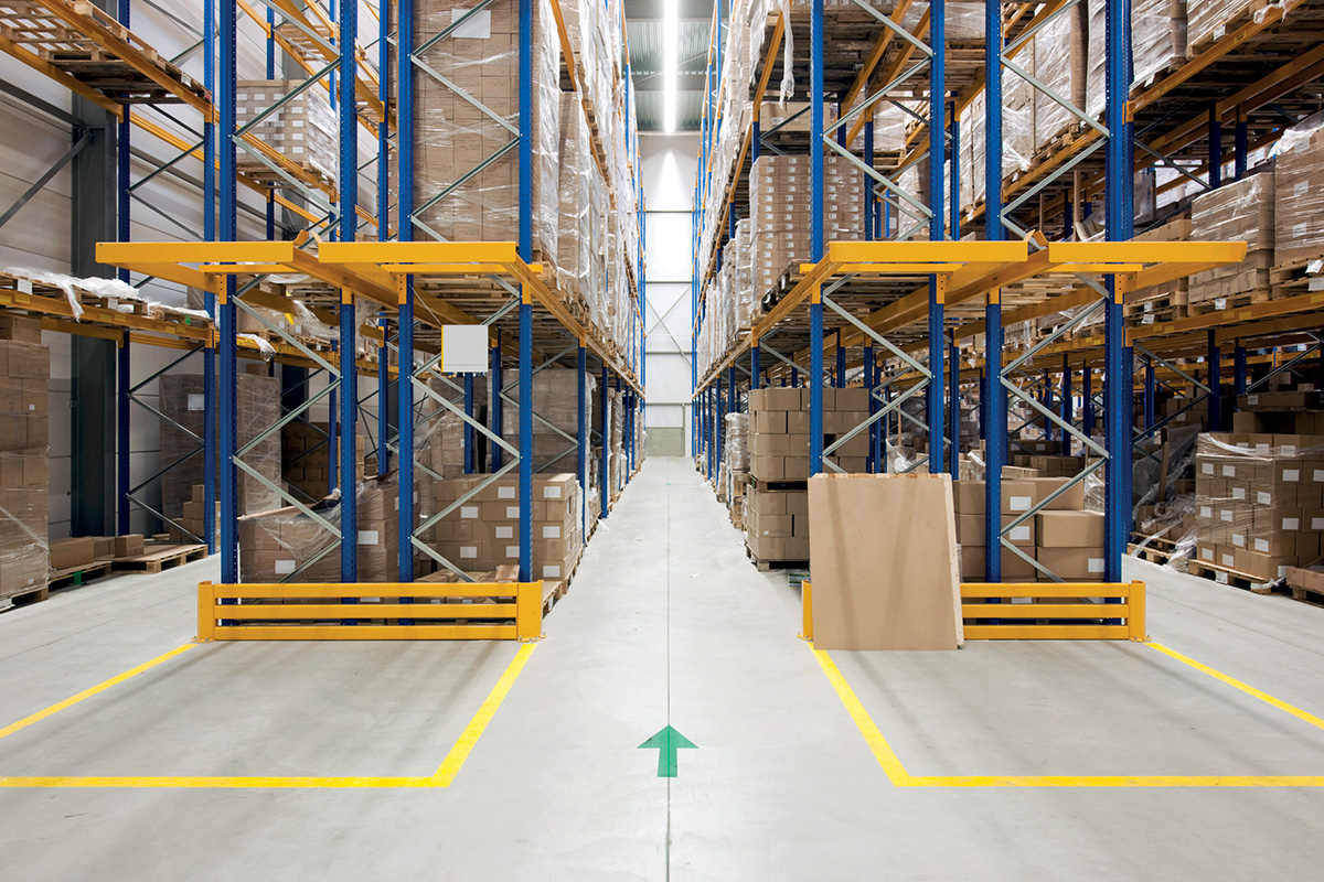 Smart Fulfillments warehouse — racking aisles